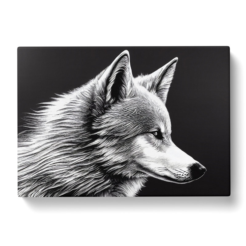 Spectacular Wolf - Wrapped Canvas Painting, 50cm H x 76cm W x 3cm D