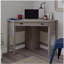 Bureau d'ordinateur en coin Coastal avec plateau coulissant pour clavier, finition brune