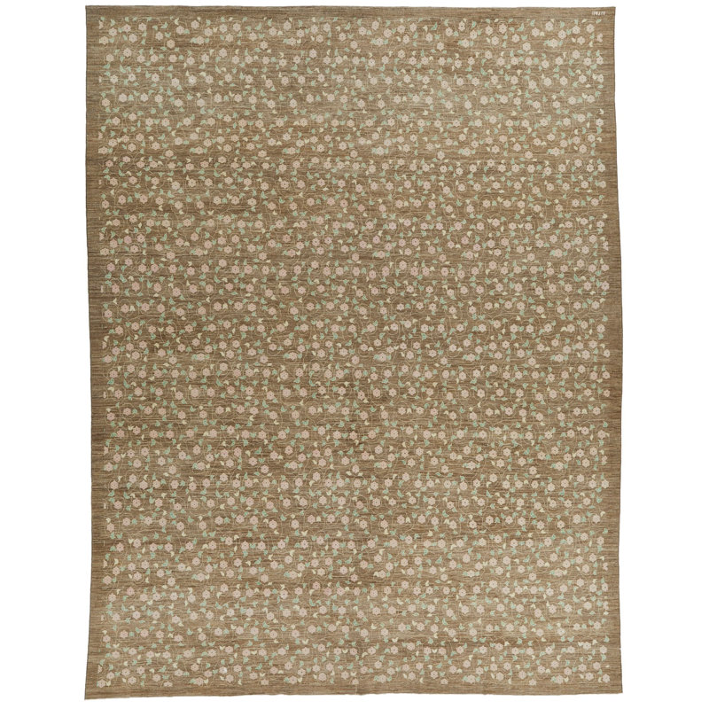 Tapis contemporain brun et multicolore 10 x 13
