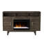 Console de 61 po avec foyer électrique pour téléviseur de 61 po ou moins, assemblage minimal, finition brun anthracite