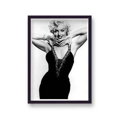 Marilyn Monroe Smiling Publicity Shot Wearing Gown 1 Piece Single Picture Frame Wall Art