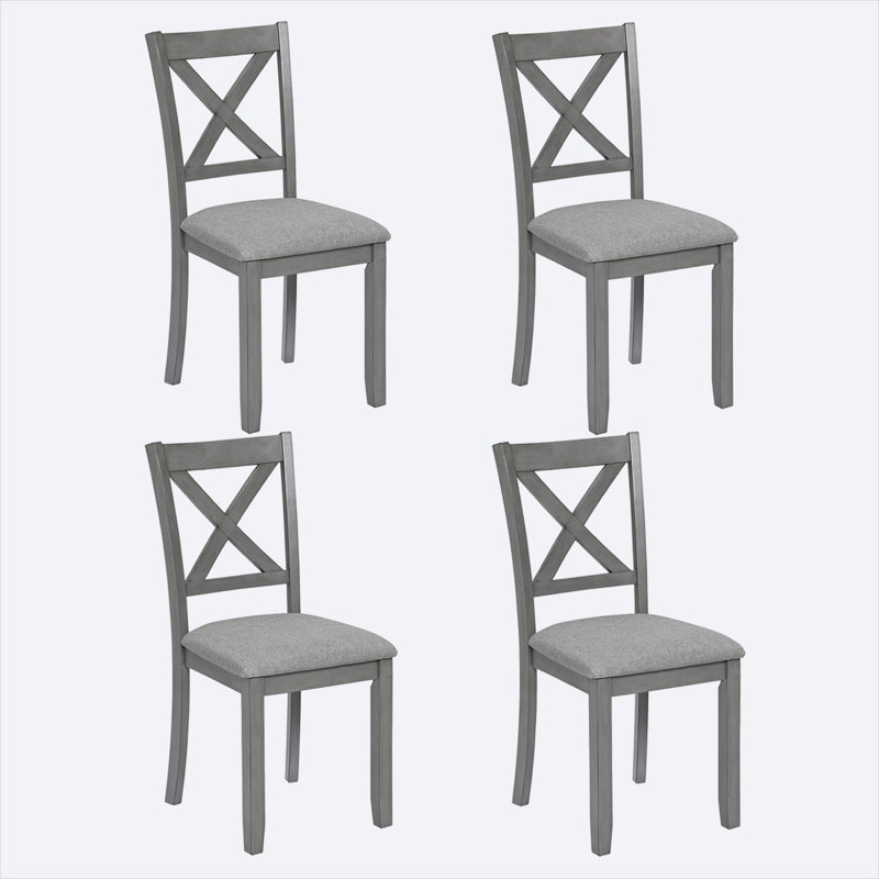 Chaises de salle à manger élégantes et confortables en bois d'hévéa pour la cuisine et le salon