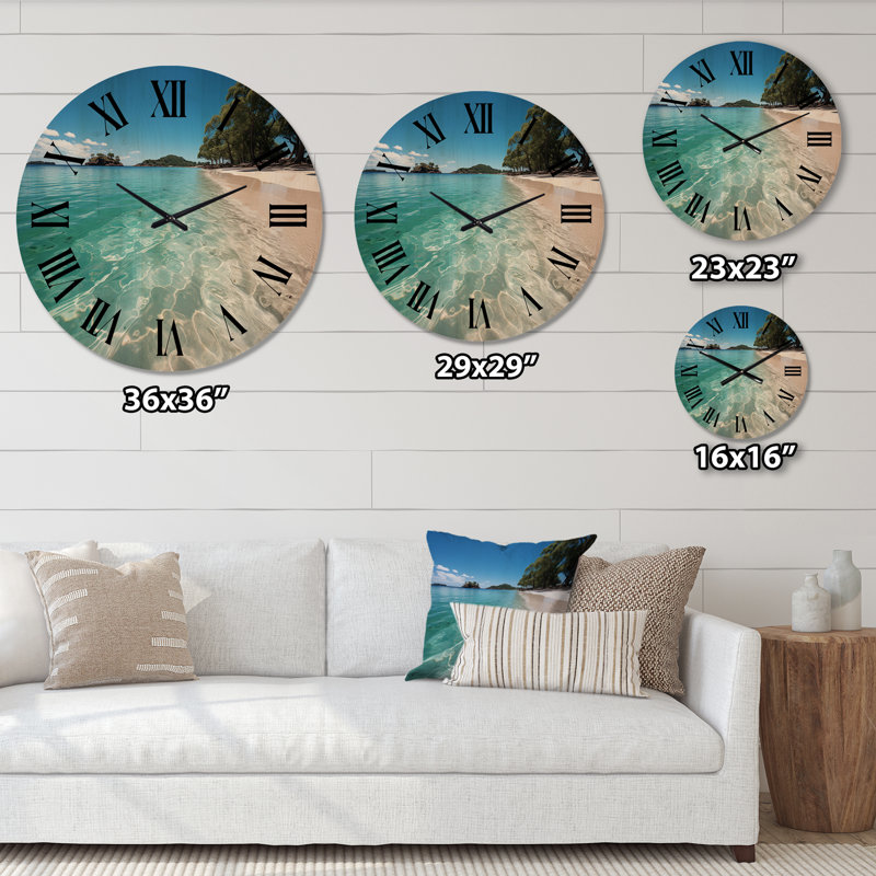 Horloge murale Whitehaven Beach Whitsunday I, Grand