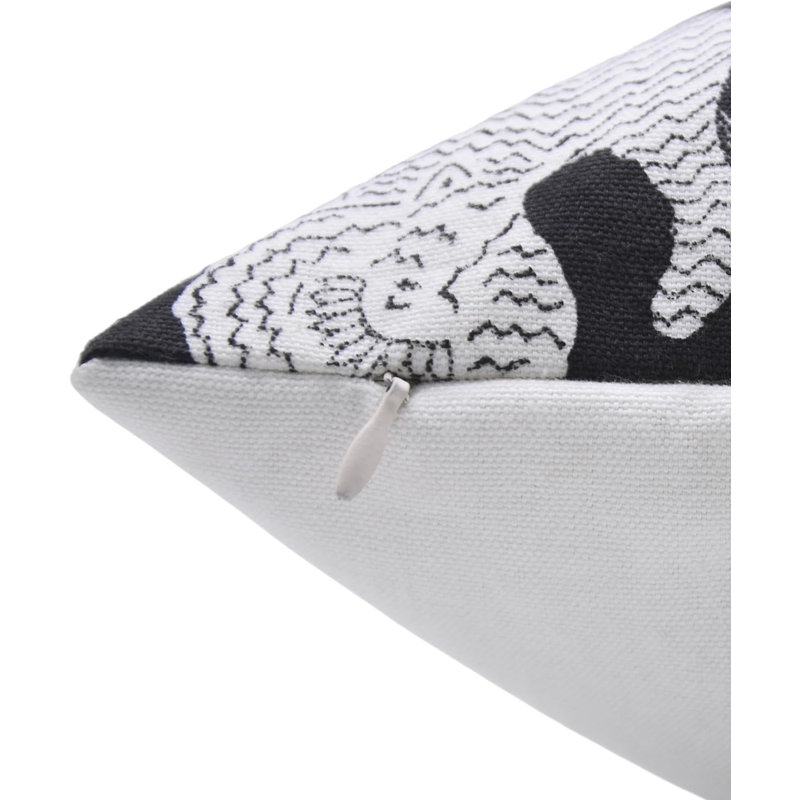 Housse de coussin en coton Mushak, H 36 po x l 36 po