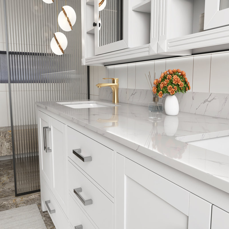 Ensemble de meuble-lavabo mural 80 po