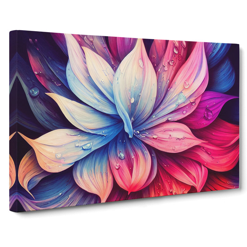 Colourful Flowers Vol.5 Abstract - Wrapped Canvas, 50cm H x 76cm W x 3cm D