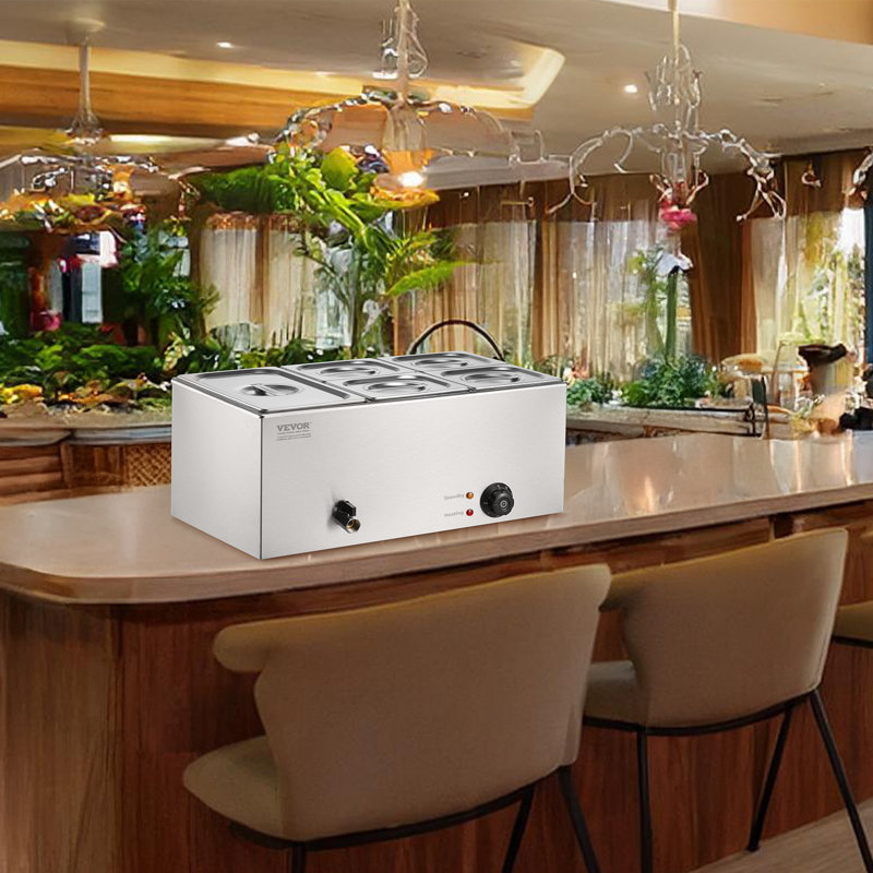 Commercial Electric Food Warmer 5-Pan Countertop Buffet 15.3QT Bain Marie