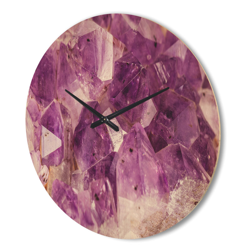 Horloge murale mauve améthyste mauve moderne, Très grand