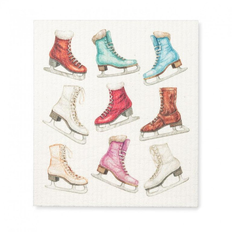Ice Skates Dishcloth