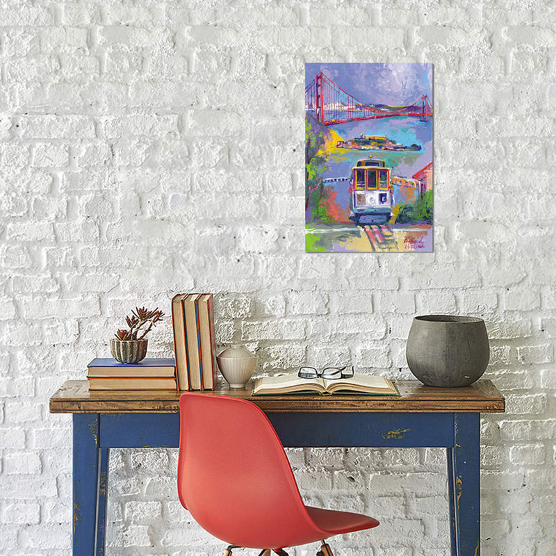 San Francisco by Richard Wallich - Painting on Canvas, No Frame, 66.04 cm H x 45.72 cm W x 3.175 cm D