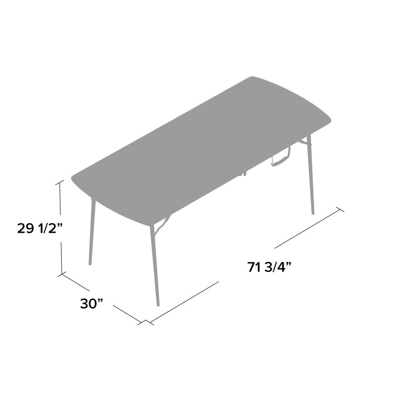 Speckled Grey 6-Foot Heavy Duty Fold-in-Half Banquet Table