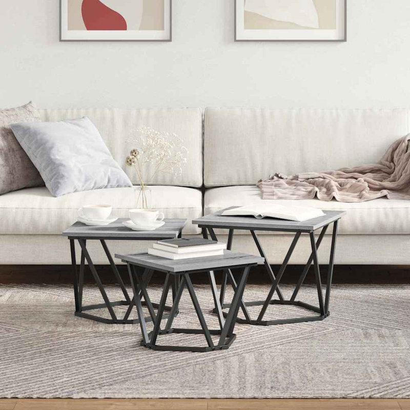 End Table Set, Grey