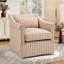 Fauteuil d'appoint pivotant rembourré de 30 po de largeur avec coussin lombaire-628670459
