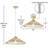Adhvay 20"W 1-Light Gold Punched Metal Pendant Light