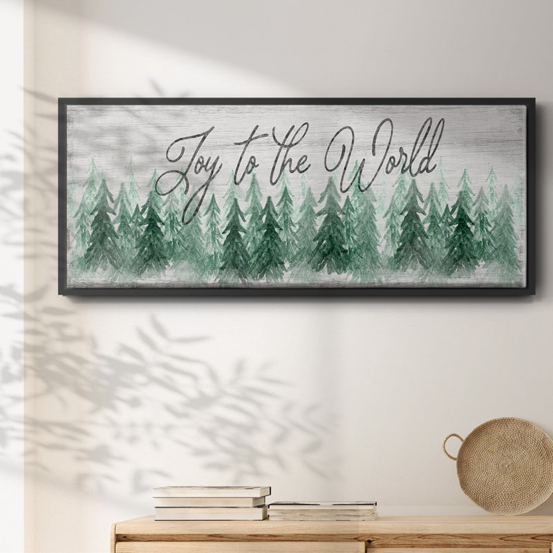 «Joy to the world», toile encadrée, H 8 po x l 20 po
