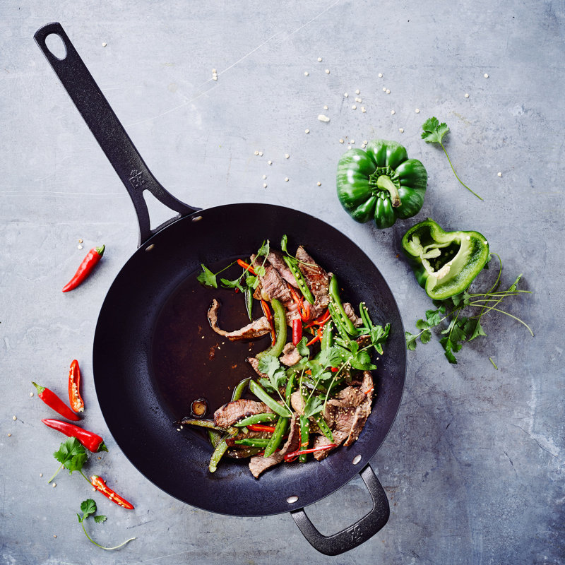 BK 12'' Non-Stick Carbon Steel Wok