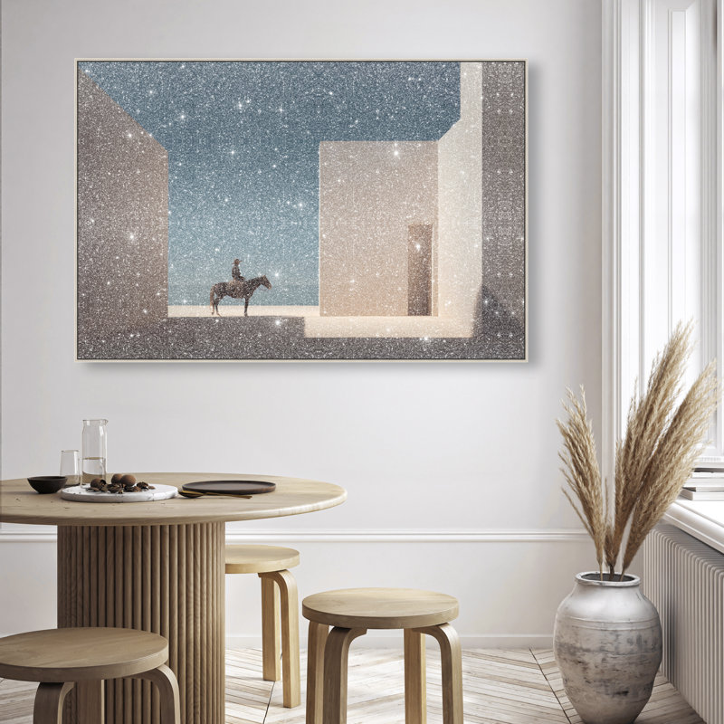 Lone Equestrian I Print by Oliver Gal, 21"H x 31"W, Silver Floater Frame