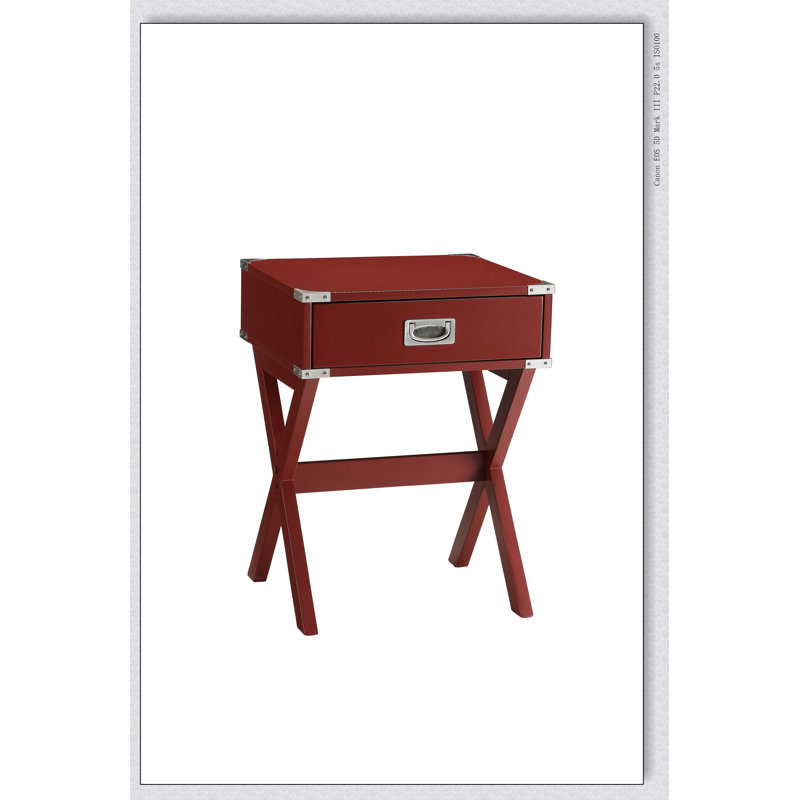 Babs Black Finish Accent Table, Black