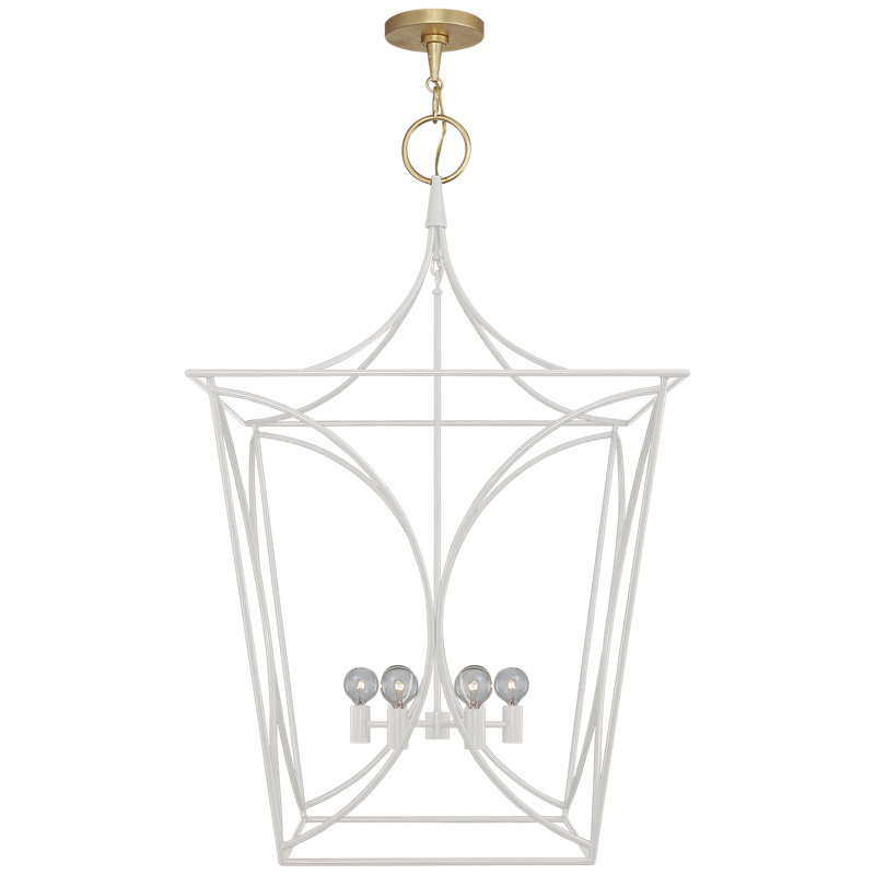 Cavanagh 6 - Light Chandelier, Light Cream/Gold