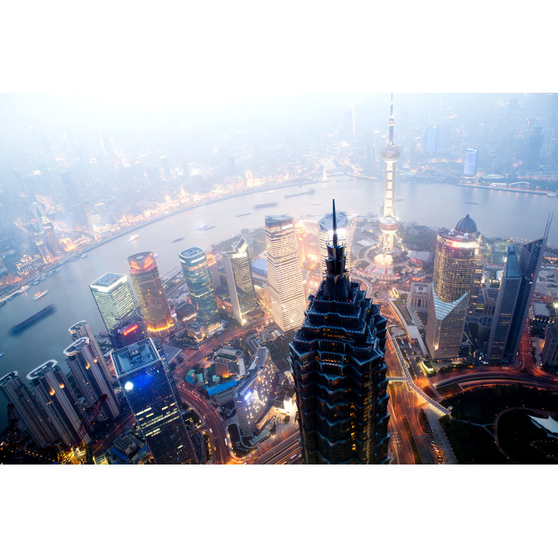 Leterra, centre des affaires de Changhaï, H 32 po x l 48 po