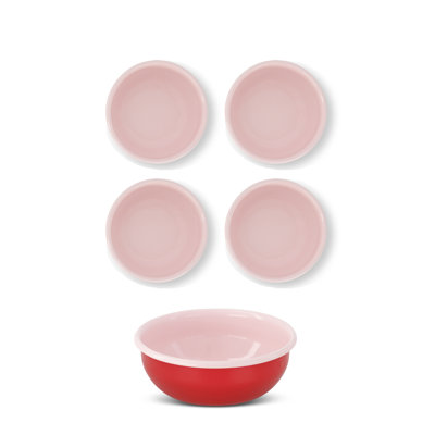 S/4 Enamel Cereal Bowl - Two Tone