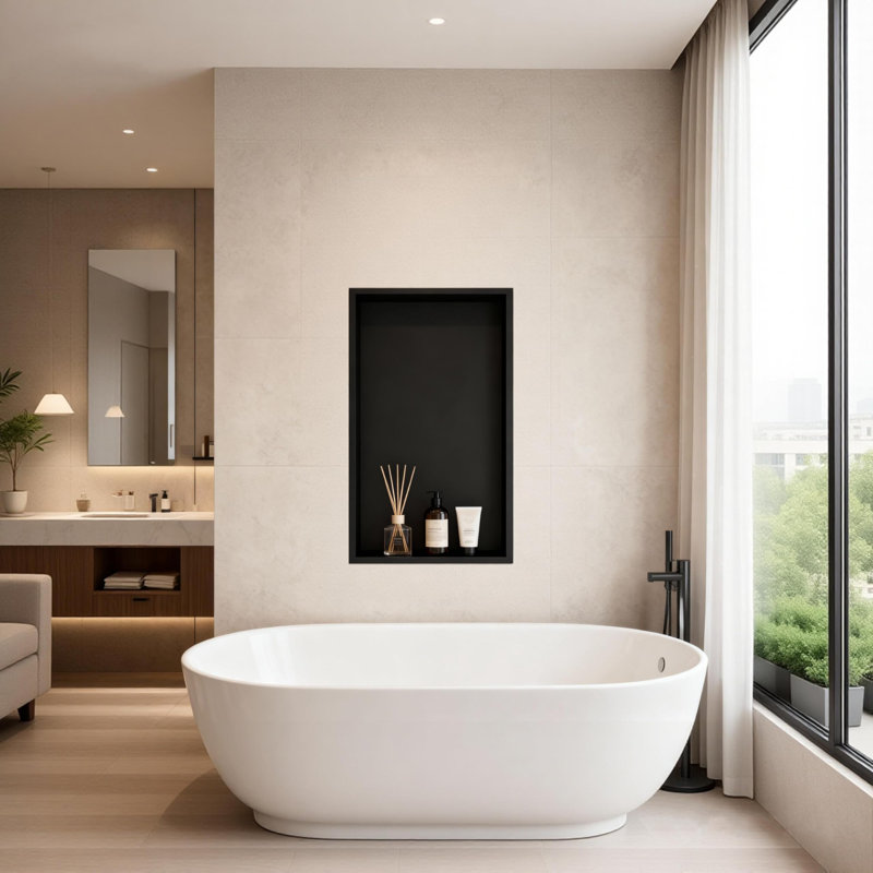 Bathroom Storage, Matte Black