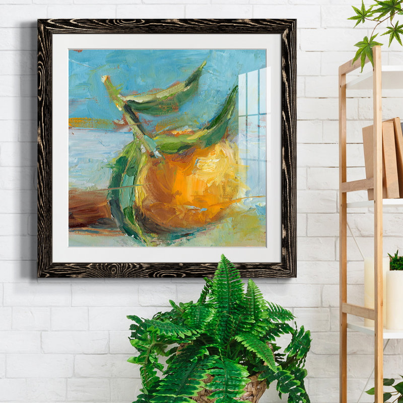 Impressionist Fruit Study III - reproduction encadrée de qualité supérieure - prête à être accrochée, Noir