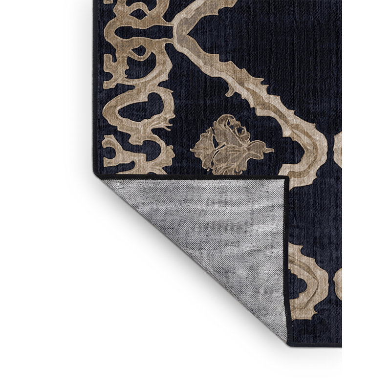 Machine Washable Gray Area Rug, Square 8'