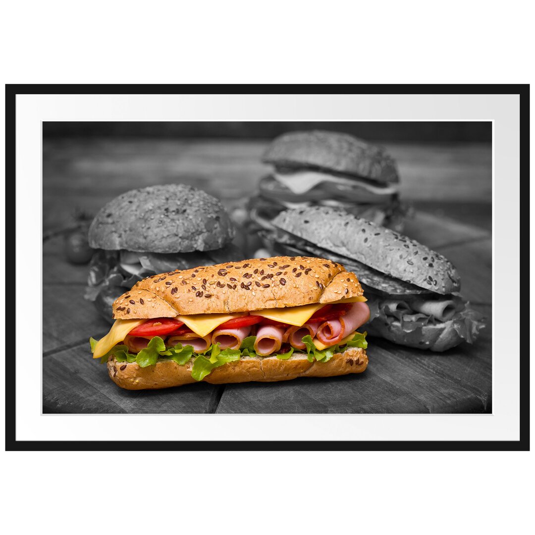 Gerahmtes Poster Selbstgemachte Sandwiches