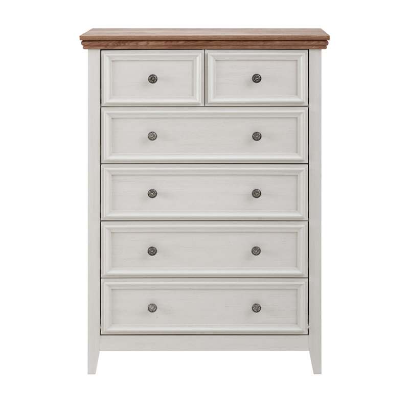 Commode 6 tiroirs Modern, Beige