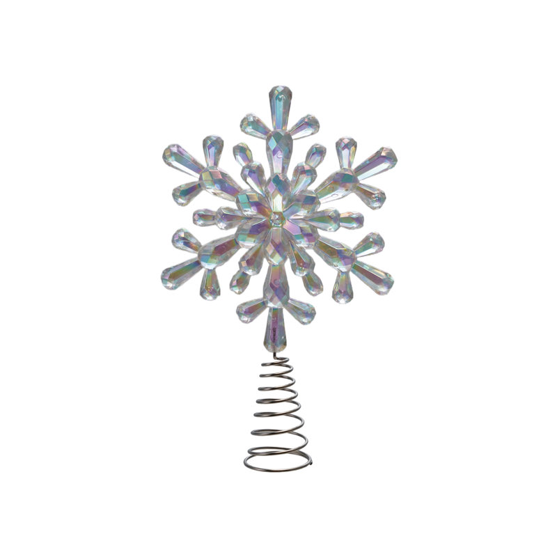 Plastic And Metal Snowflake Tree Topper