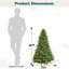 Arbre de Noël artificiel vert pré-éclairé-1617459511