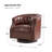 Nixmary 32" W Genuine Leather Swivel Rocker Chair-858430734