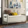 Anavaeh Minimalist 59'' Wide Upholstered Flip Top Storage Bench