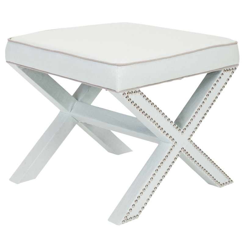 Repose-pieds standard carré 21,5 po Dangela, Turquoise clair