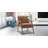 Mid-Century Modern Accent Chair With Solid Wood Frame And Extra-Thick Backrest, Perfect For Living Room, Bedroom, And Reading Nook-156869370