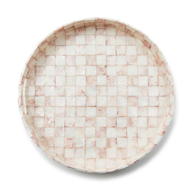 Check Capiz Round Tray