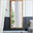 Burl Wood Rectangle Floor Mirror with Visible Grain Details