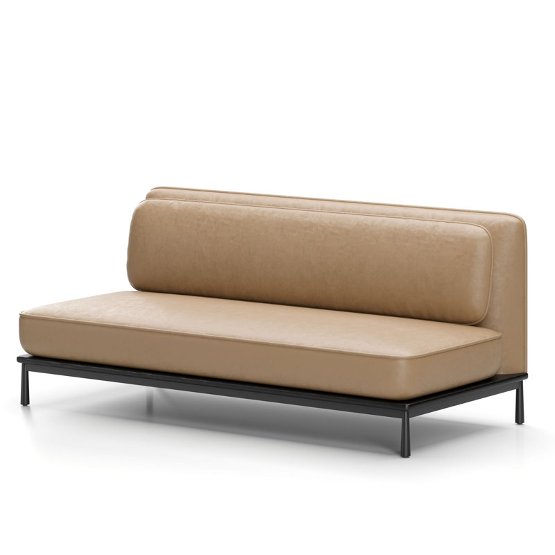 Arc Sofa Two-Seater Middle, Bellagio 2 Cream 8805, Black Oak