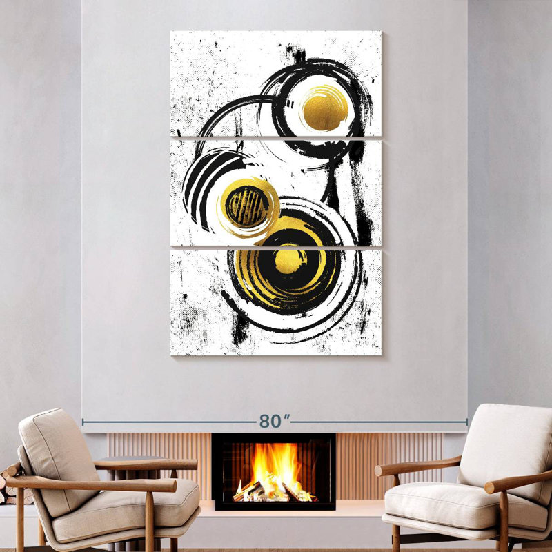 Avery Gold Abstract Painting V, 74" H x 48" W