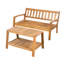 Ensemble de conversation d'extérieur en bois d'acacia 2 pièces - Causeuse de patio et table basse avec coussins résistants à l'eau-521140851