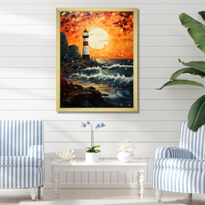 Phare d'Ilanna - guidant le pointillisme IV - reproduction sur toile