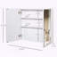 Armoire de salle de bain à miroir avec cadre en acier