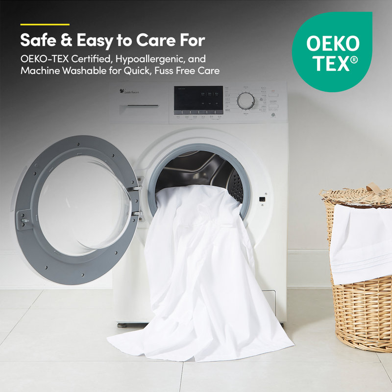 Ensemble de draps en microfibre extra douce 18-24 po, Simple, Blanc
