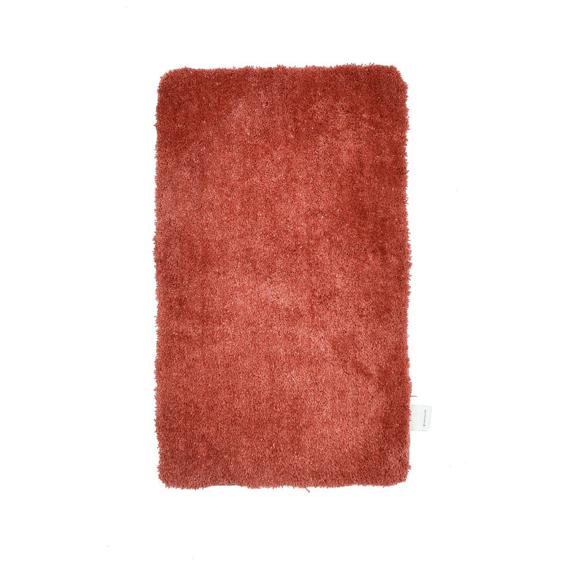 Rectangle Bath Rug, 60 x 100 cm, Rust/Terracotta