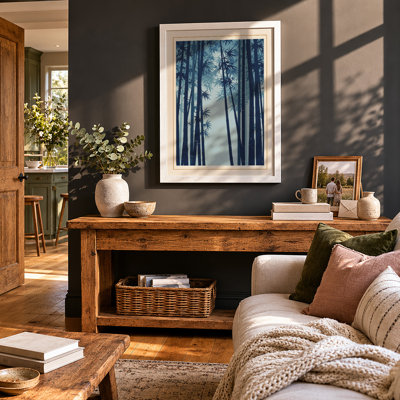 Quiet Bamboo Japandi - Framed Print