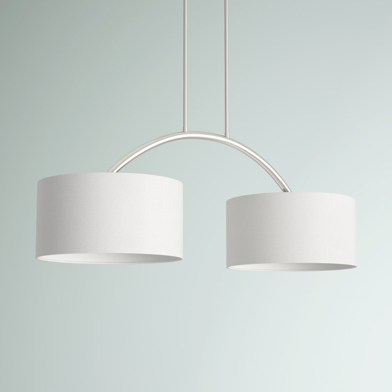 Luminaire suspendu cylindrique unique à 2 lumières Konur