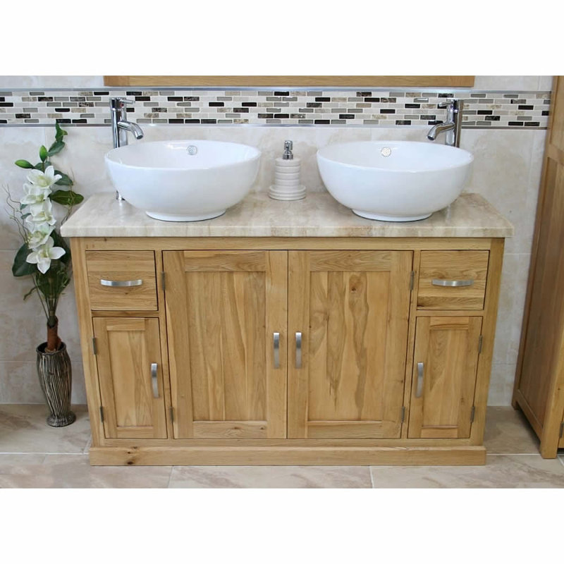 Deel 1230mm Double Bathroom Vanity with Vessel Ceramic Basin
