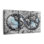 " World Hemispheres Map Multi Piece Canvas Print " by Finnian P 3 - Pieces