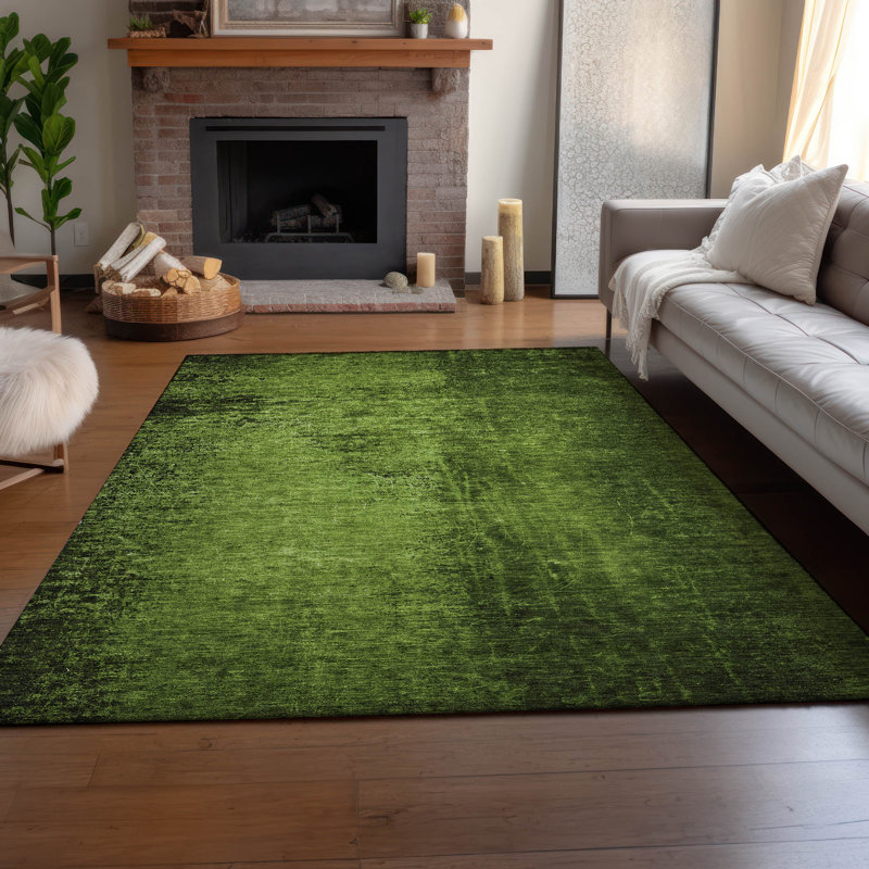 Tapis vert Cerrito AMF554 lavable à la machine de qualité supérieure, Rectangle 9 pi x 12 pi